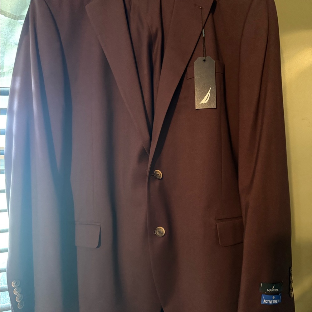 Nautica Men's Plum Suit Separates: Jacket